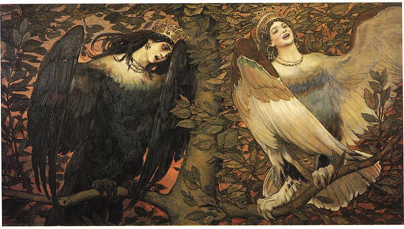 Viktor Vasnetsov Birds of Joy and Sorrow china oil painting image